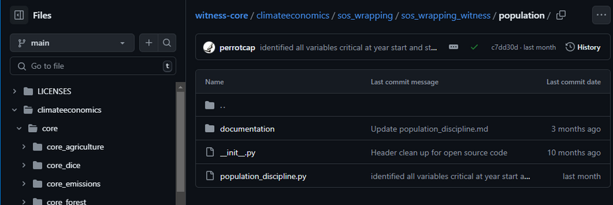 Population github folder snapshot